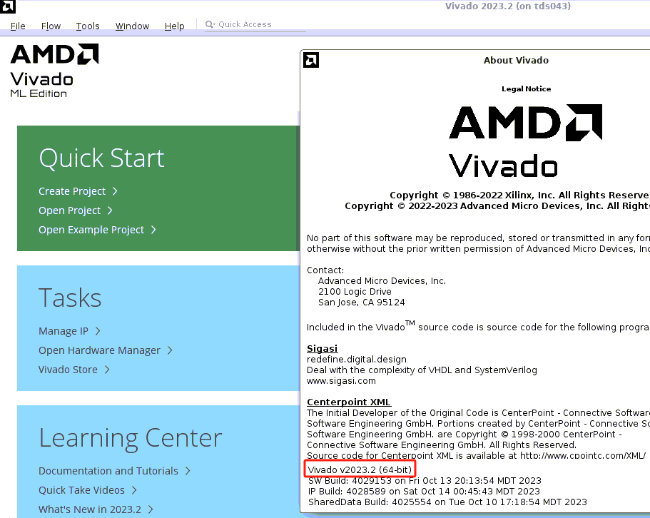 vivado 2023.2启动OK